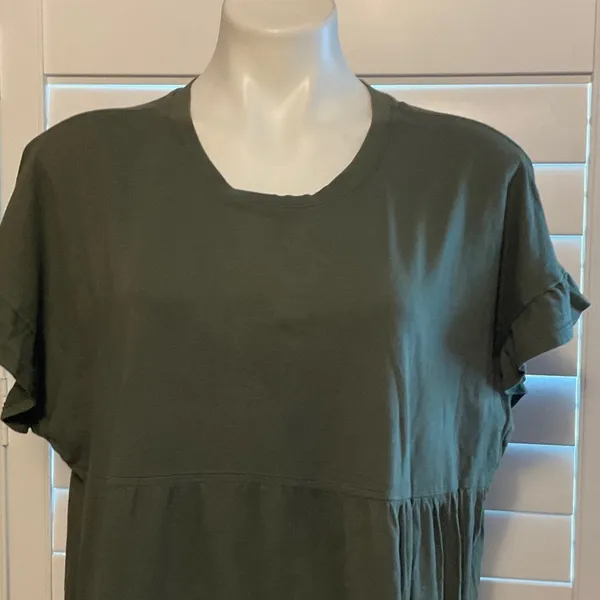 Olive Green Midi Dress Size XL - Image 2