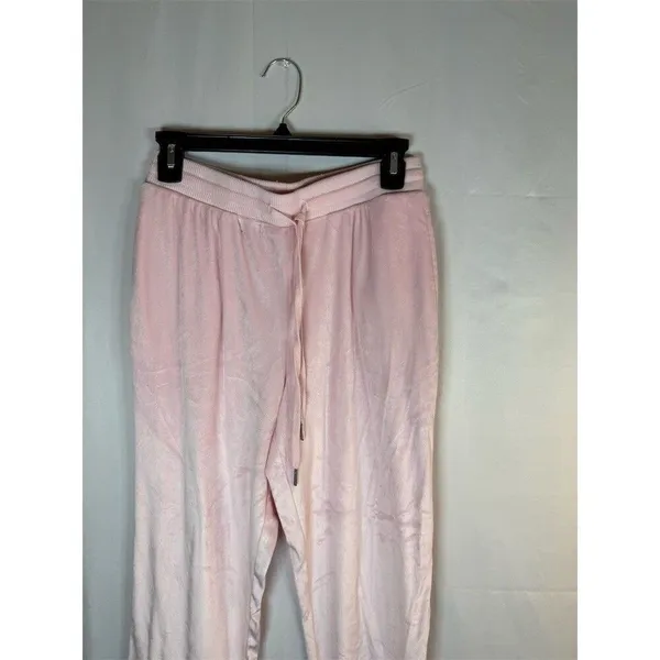 Juicy Couture Pajama Pants Womens S Pink Velour Rhinestone Logo Y2K - Image 2