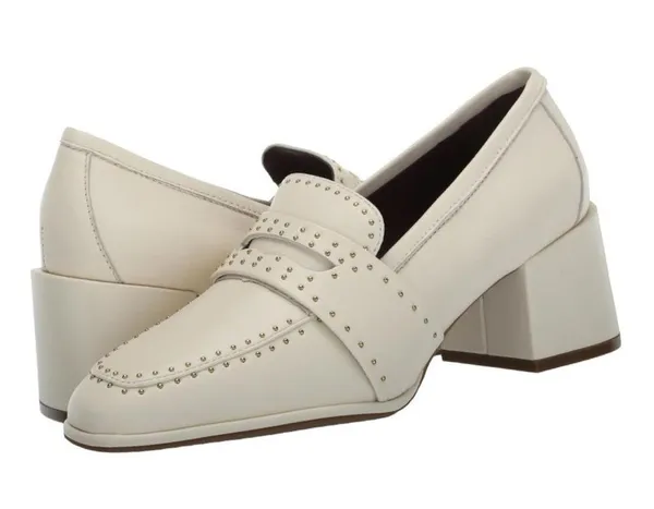 NWT Aerosoles women's Ardore Loafer Studded In Color: Eggnog Leather - Image 3