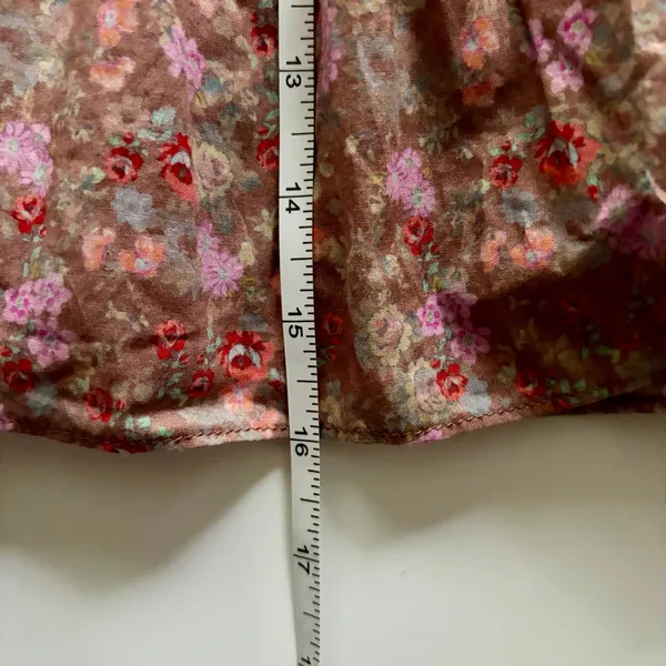 LoveShackFancy Pink Floral Ruffle Mini Skirt - Image 8