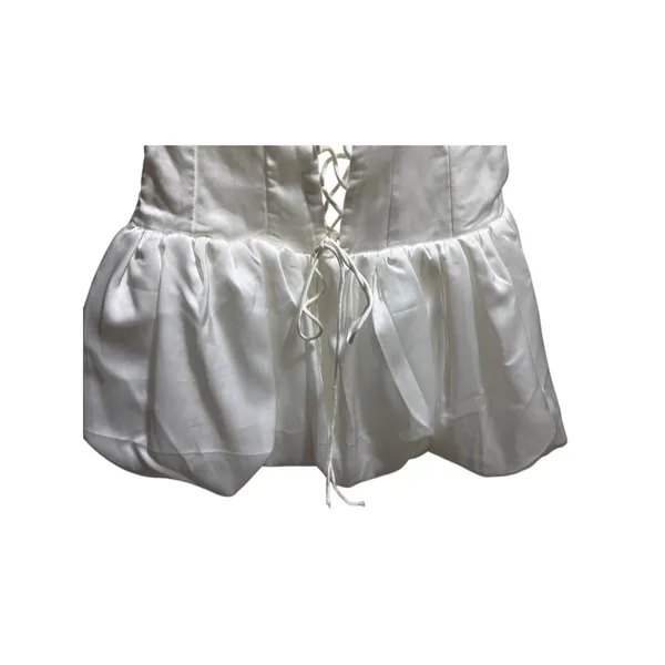 EVNL Bubble Hem Corset Laced Back Skort Mini Dress S 4 6 EUC - Image 8