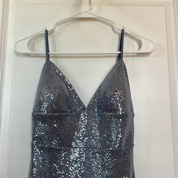 Lulus Sequin Bodycon Mini Dress with Adjustable Straps Perfect for Homecoming - Image 2