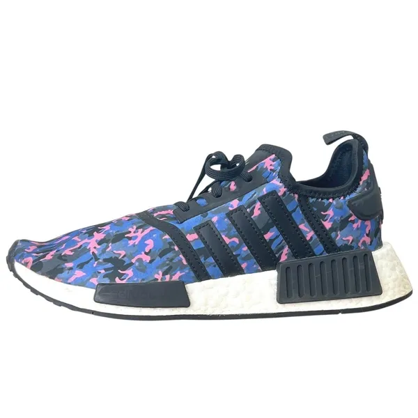 adidas NMD_R1 Boost Running Shoes Blue Pink Camo Primeknit‎ Sneakers Womens 5.5 - Image 5