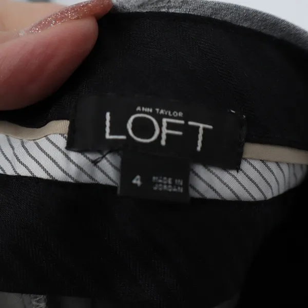 Ann Taylor Loft Dress Pants Womens 4 Gray Stretch Formal Business Bootcut Leg - Image 2
