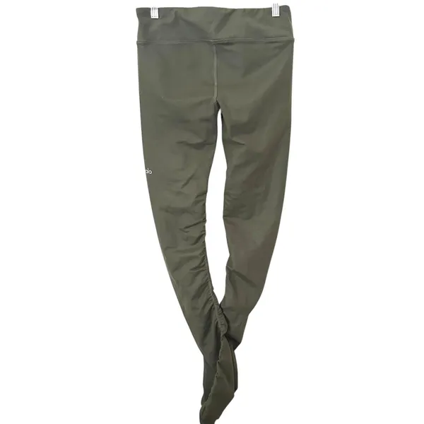 ALO YOGA Idol‎ Ruched Legging Green Medium - Image 3