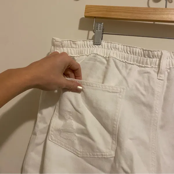 NWT Aerie White Cutoff Shorts size XXL - Image 7