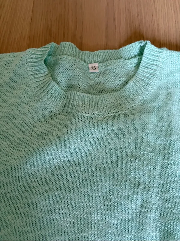 Uaneo 2 Piece Outfit Summer Knit Sweater Set Sleeveless Tunic top and short teal - Image 5