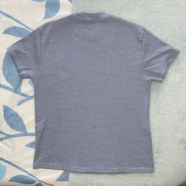 Brandy Melville Blue Striped Short Sleeve Tee - Image 3