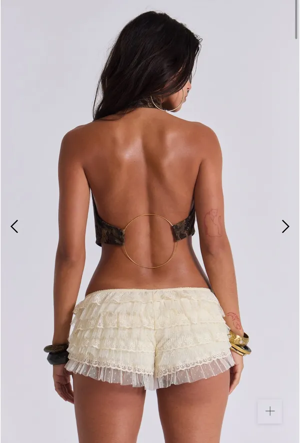 Jaded London Vanilla Rhea Lace Bloomer Shorts - Image 2