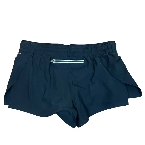 Fabletics Black Lined Running Shorts Medium Gym Workout Athletic Exercise Pocket - Image 2