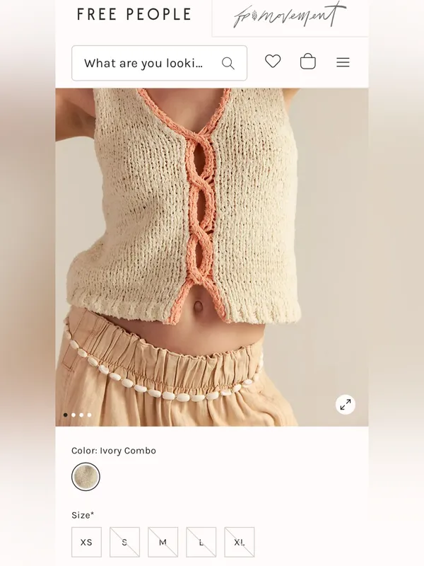NWT Free People Sicily Shell Sweater - ivory combo - Medium - Image 10
