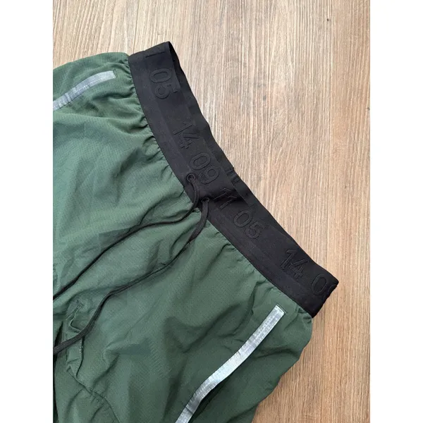 Nike Womens Forest Green Perforated Running Shorts Reflective‎ Size S 3in Inseam - Image 3