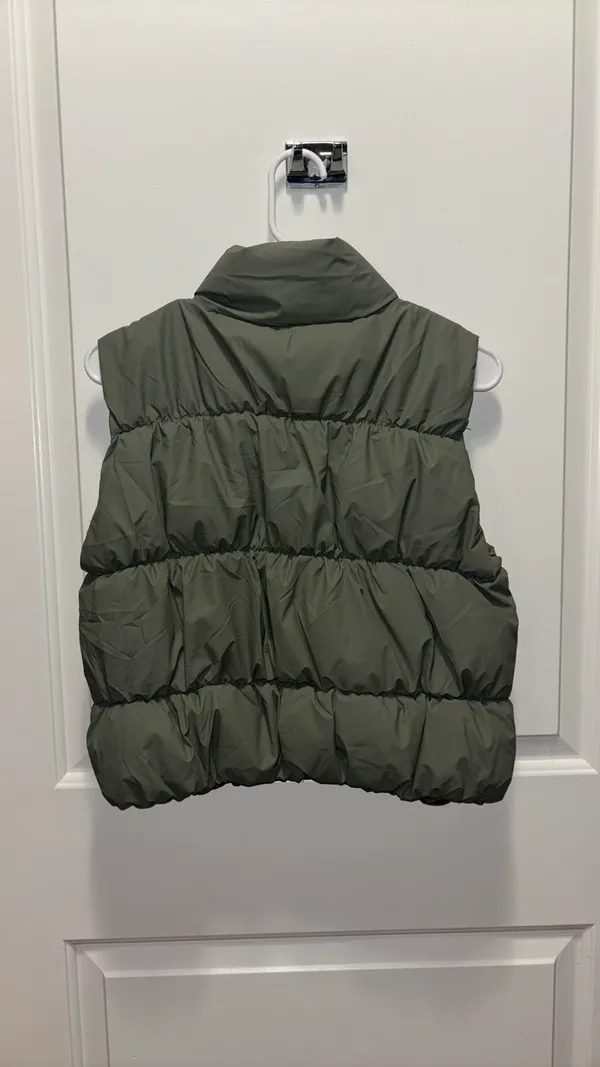 Sage Green Puffer Vest - Image 2