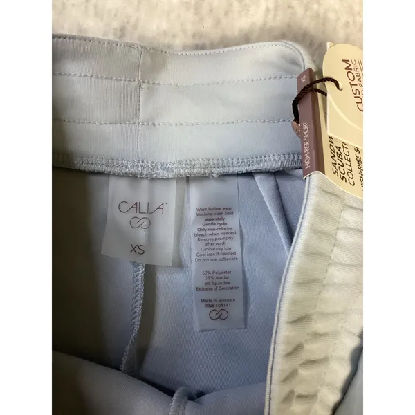 CALIA Womens Sandwash Scuba Cargo Shorts Pale Blue‎ High Rise XS WAX15207 - Image 3