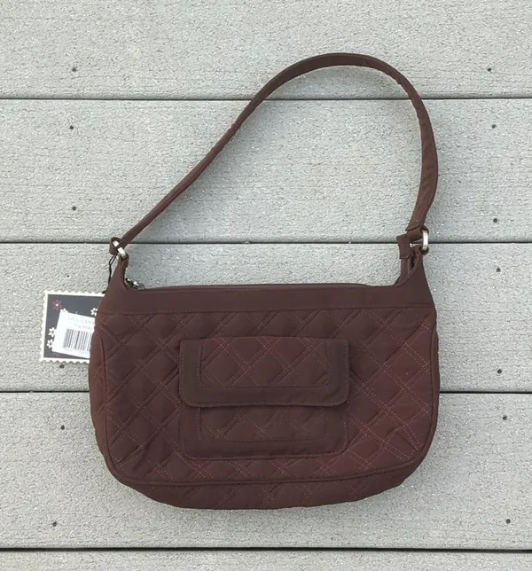 NWT Vera Bradley Espresso Quilted Shoulder Bag - Image 3