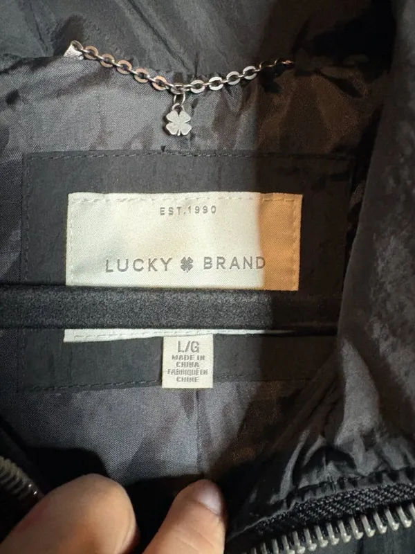 Lucky Brand black cinch waist windbreaker jacket - Image 3