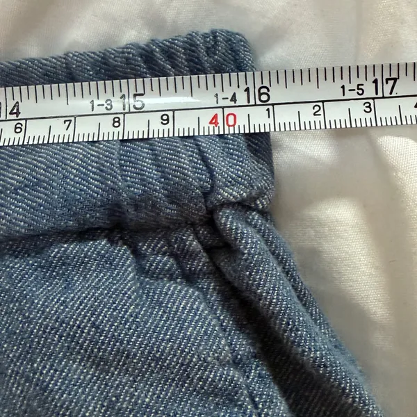 Free People Women Blue Cotton Linen Chambray Rope Drawstring Crop Pants Large - Image 5