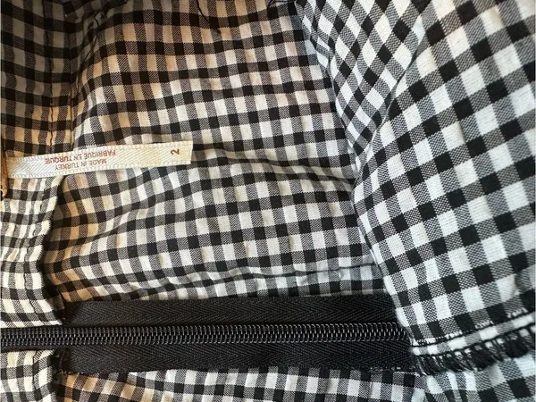Free People High Waist Pants Cropped Tie Front Gingham Retro Vibes Casual Preppy - Image 4