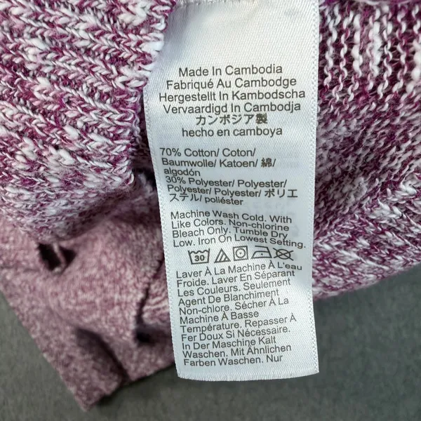 J.Crew Women's Small Crew Neck Pullover Sweater Purple White Heathered BQ689 - Image 8