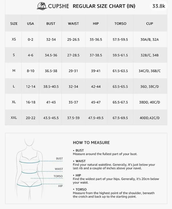Cupshe Women's One Piece Swimsuit Tummy Control V Ne - Image 5