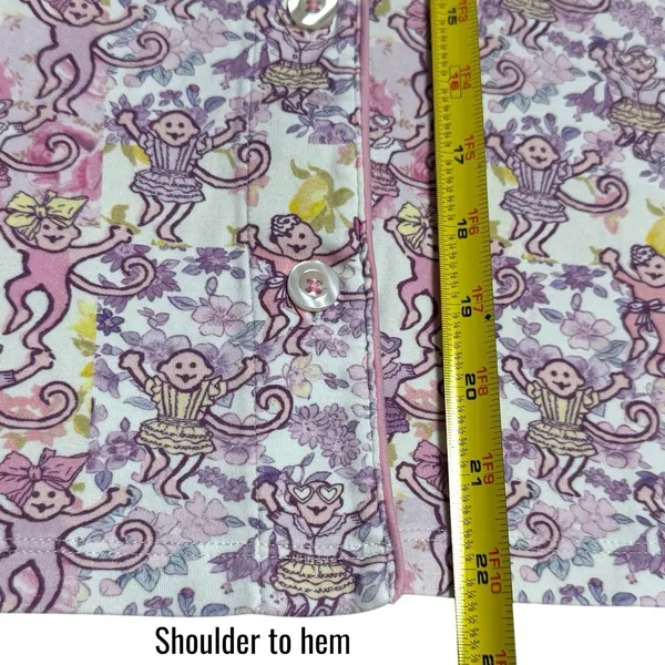 Roller Rabbit x LoveShackFancy Preppy Patchwork Polo Pajama‎ Set Dainty M - Image 12
