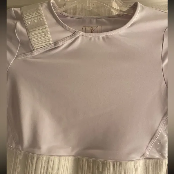 Lime and Vine Chelsea Athletic Workout Long Sleeve Crop Top Women’s White Sz XS - Image 4