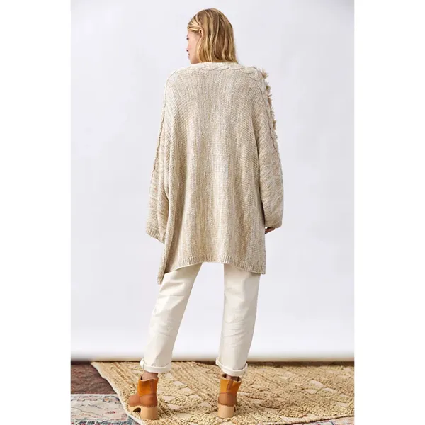 Anthropologie Braided-Sleeve Cardigan - Image 3