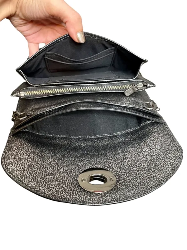 Coach Metallic Silver Convertible Crossbody Clutch - Image 12