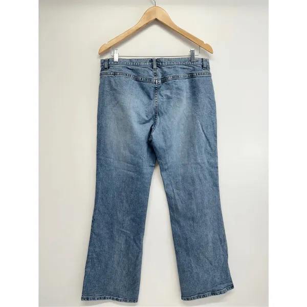 J Crew Jeans Size 10 Womens Blue Cotton Blend Straight Leg Mid Rise‎ - Image 3