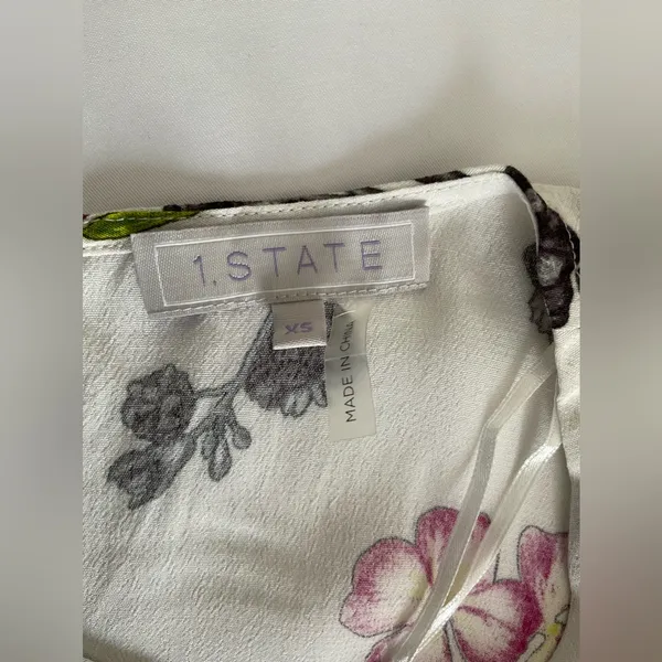 1‎ State Floral-Print Split-Back Cloud Tank Top Women's Size XS - Image 9