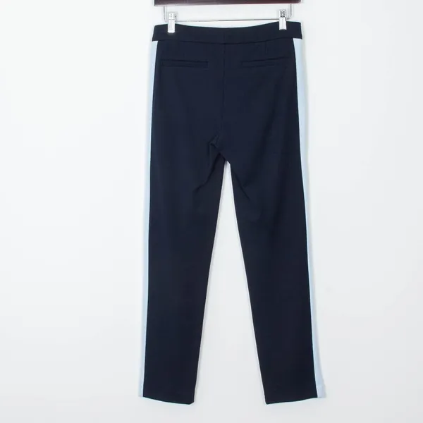 Ecru Sullivan Ponte Tuxedo Stripe Ankle Trouser Pants Navy Blue‎ Womens Size XS - Image 5