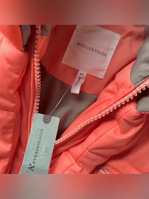 NWT Anthropologie X Avec Les Filles Colorblocked Puffer Jacket 2X - Image 2