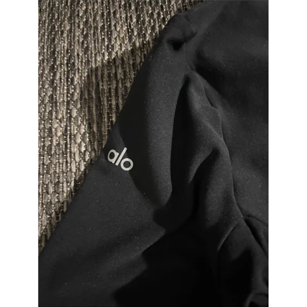 Alo Yoga Rapid Pullover Half Zip Compression Long Sleeve Black - Image 4