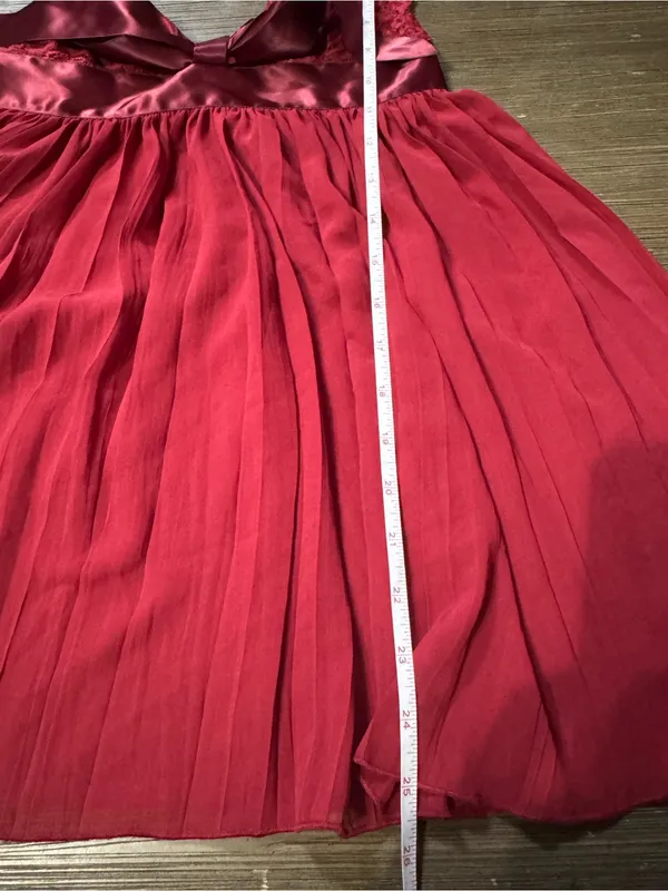 Victoria's Secret Red Lace & Satin Babydoll Chemise - Image 8