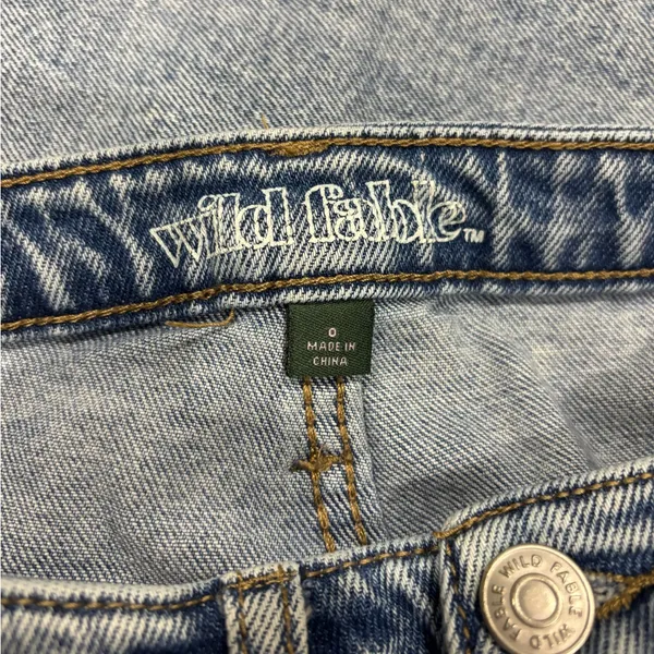 Wild Fable Light Blue Ripped Distressed High Rise Waist Mom Jeans Size 0 - Image 4