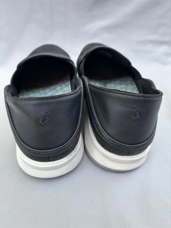 OluKai Shoes Women's 9 Black Ki'ihele Slip On Low Top Casual Comfort Sneakers - Image 3
