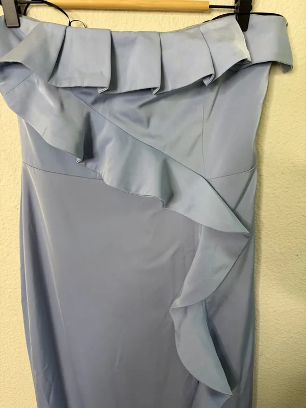 NBD Revolve Luna Gown in Baby‎ Blue Maxi Dress Ruffle Formal Cocktail Womens M - Image 5
