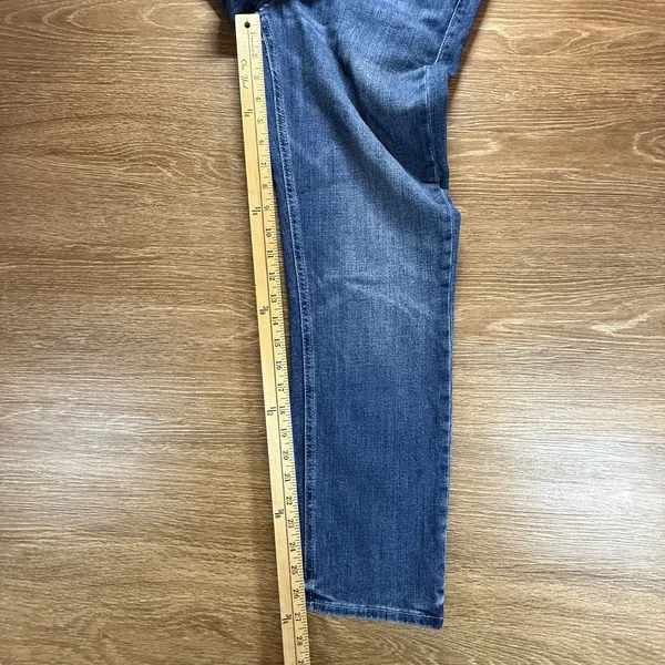 Zara Jeans Women's 6 Blue Mid Rise Straight Slim Stretch Denim EU 38 Minimalist - Image 8
