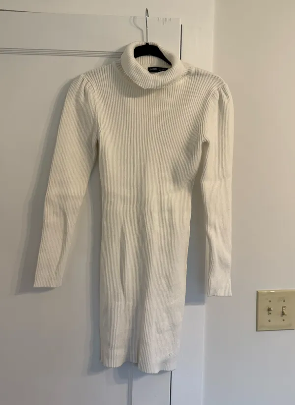 SheIn White Sweater Dress - Image 2