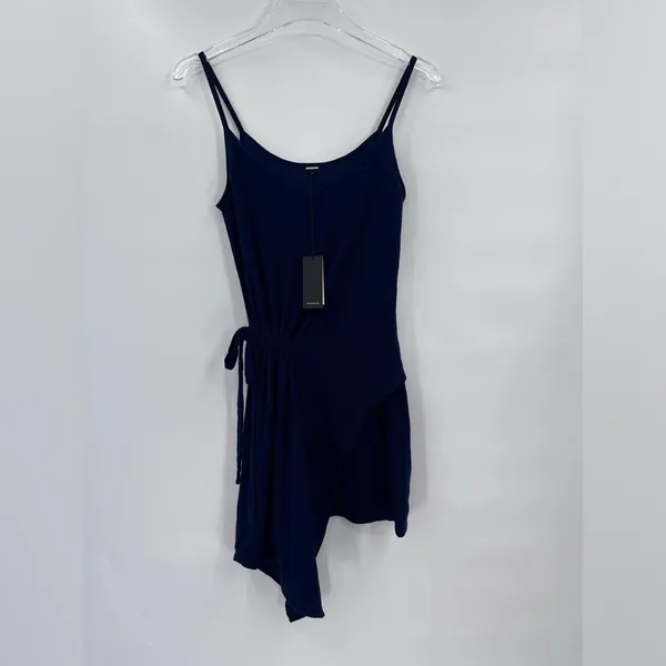 Monrow navy blue Supersoft Tied‎ Cami Dress size Xs - Image 3