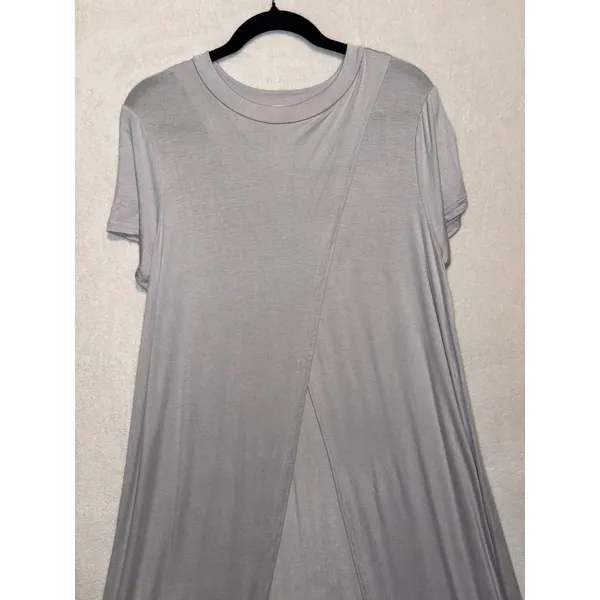 Free People Beach Crossover Short Sleeve Tulip Slit Maxi Dress lilac purple L - Image 2