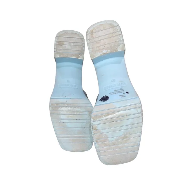 Steve Madden "Harlin" Jelly Block Heel Sandals Sky Blue Size 8 Open Toe Platform - Image 3