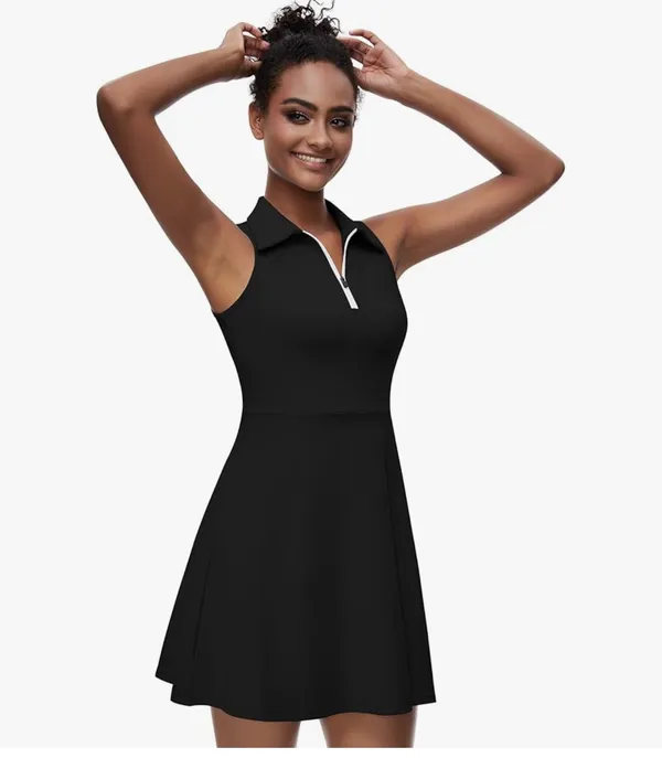 Fengbay Tennis Dress for Women, Golf Dresses with Built in Shorts with 4 Pockets for Sleeveless Athletic Workout Dress - Image 4