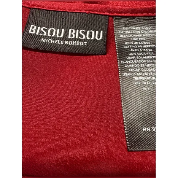 Vintage Y2K Fairy Bisou Bisou Whimsigoth Red Satin Top Size M Vamp Romantic Goth - Image 6