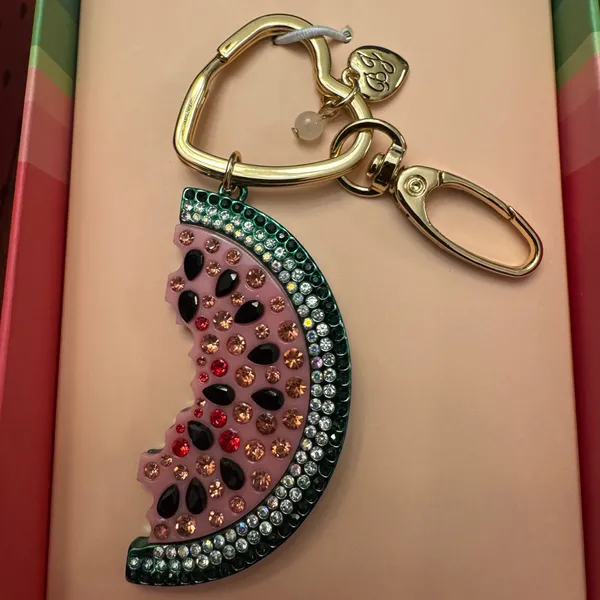 Betsey Johnson Watermelon Bag Charm / Keychain NIB - Image 3