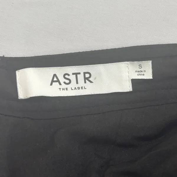 ASTR The Label Black Halter Mini Dress Square Neck A-Line Pleated Small - Image 9