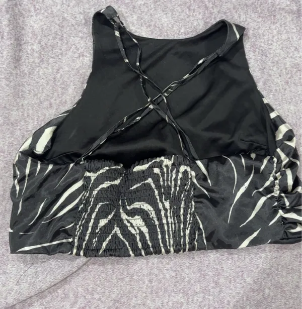 Zara Zebra Cross Back Top  - Image 3