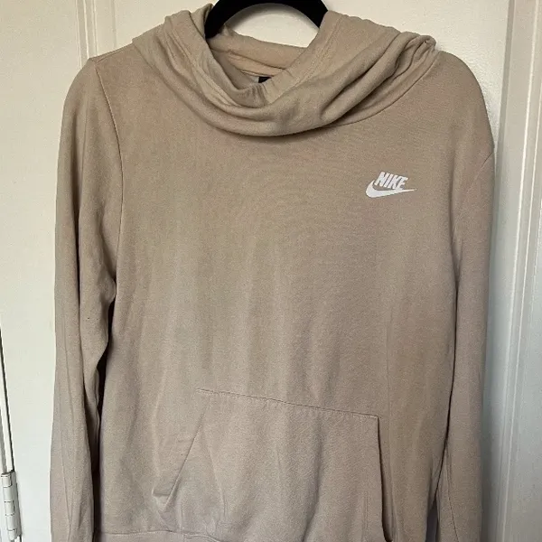 Nike‎ Women's Tan Cropped Hoodie Sweater size medium - Image 2