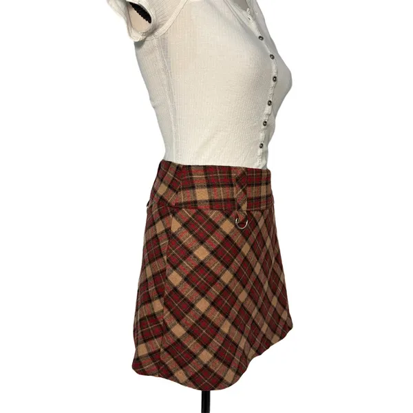 Exact Change Mini Skirt | Plaid Wool Blend Y2K - Image 5