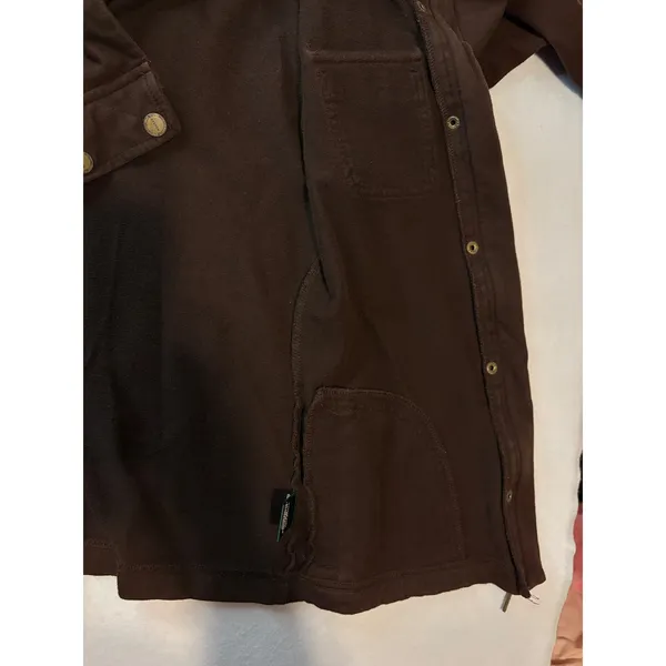 Lauren Ralph Lauren Petite Brown Cotton Utility Jacket Full Zip Snap Small P/P - Image 7
